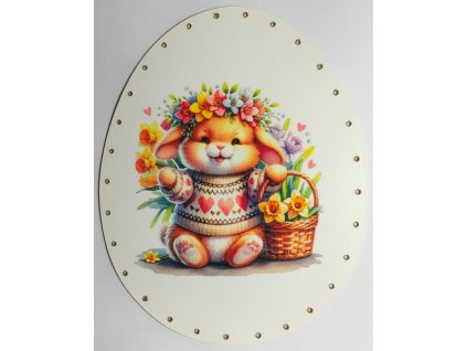 Dno na pletení pedigem zdobené vejce 22 cm velikonoce 2