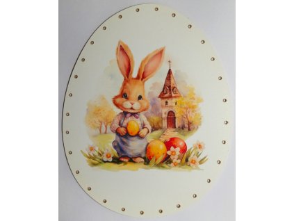 Dno na pletení pedigem zdobené vejce 20 cm velikonoce 5