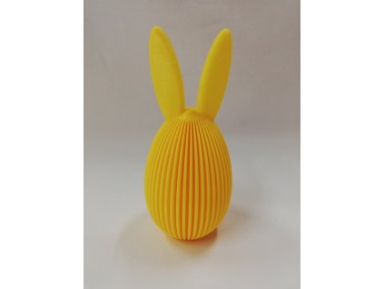 Velikonoční dekorace výtisk 3D 13 x 6 cm ušaté vejce žluté