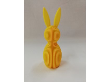 Velikonoční dekorace výtisk 3D 13 x 4,5 cm zajíc žlutý