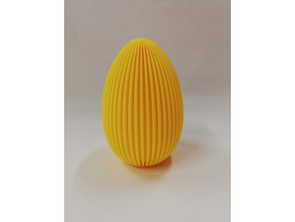 Velikonoční dekorace výtisk 3D 9 x 5,5 cm vejce žluté