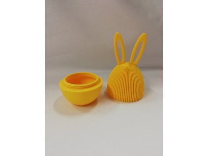 Velikonoční dekorace výtisk 3D 13 x 6 zajíc kinder žlutý 2