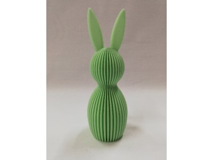 Velikonoční dekorace výtisk 3D 13 x 4,5 cm zajíc zelenkavý