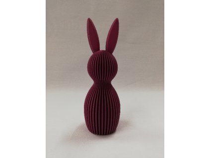 Velikonoční dekorace výtisk 3D 11 x 3,5 zajíc fialový