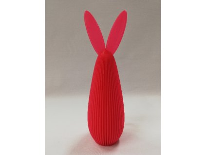 Velikonoční dekorace výtisk 3D 18 x 5 cm ušaté vejce úzké růžové