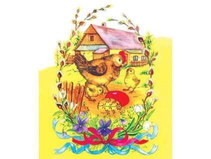 Taška Velikonoční PE Slepice na dvoře