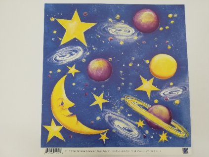 Scrapbooking papír 30x30 cm Galaxie