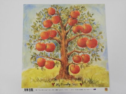 Scrapbooking papír 30x30 cm Jabloň