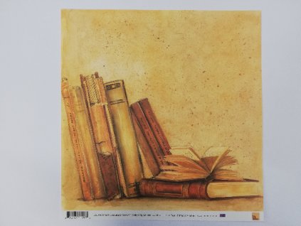 Scrapbooking papír 30x30 cm Knihovna