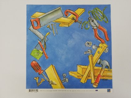 Scrapbooking papír 30x30 cm Stavitel