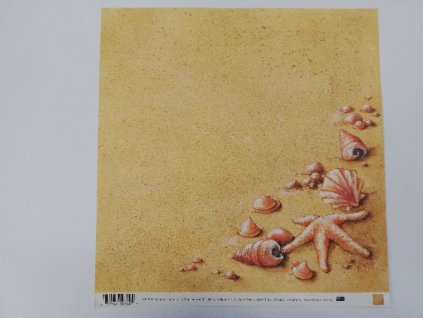 Scrapbooking papír 30x30 cm Shelley beach