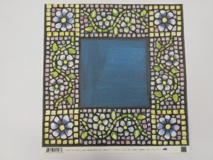 Scrapbooking papír 30x30 cm Mozaikový rám