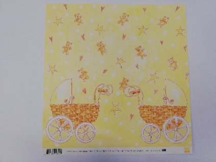 Scrapbooking papír 30x30 cm Baby x 2