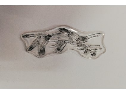 Razítko silikonové zvířata labutě letící 7 x 3 cm