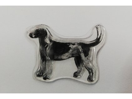 Razítko silikonové zvířata pes stojící 4,5 x 3,5 cm