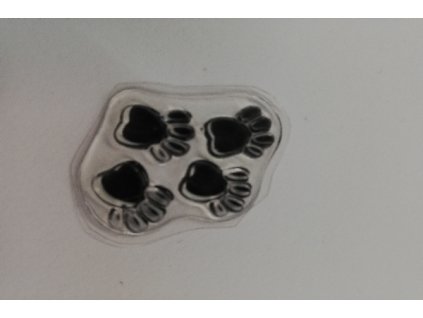 Razítko silikonové zvířata tlapičky 3 x 3,5 cm