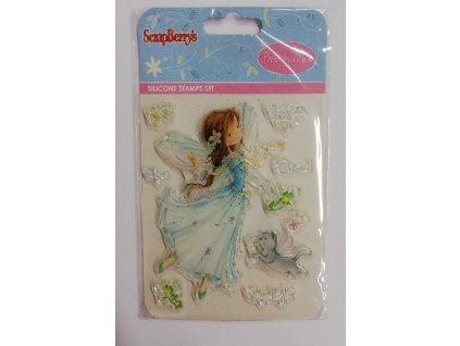 Razítko transparentní Víla v modrém