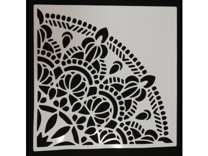 Šablona plastová pro kreativní tvoření - 30 x 30 cm - Mandala č.35