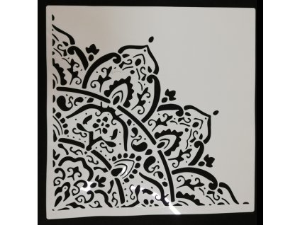 Šablona plastová pro kreativní tvoření - 30 x 30 cm - Mandala č.37