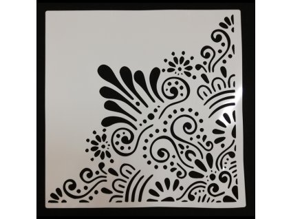 Šablona plastová pro kreativní tvoření - 30 x 30 cm - Mandala č.38