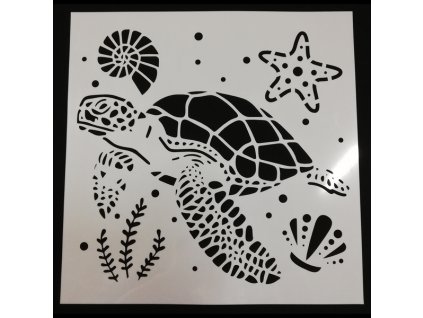 Šablona plastová pro kreativní tvoření - 30 x 30 cm - Želva