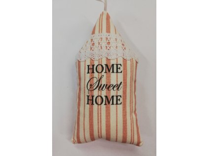 Látkový domeček č.7 červený Home Sweet Home 2
