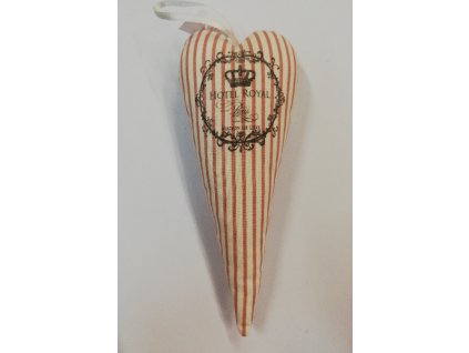 Látkové srdce č.8 červený Holet Royal