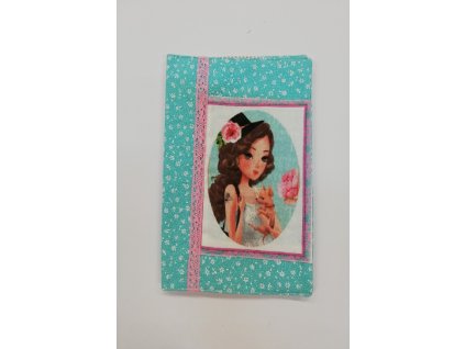 Obal na knihu nebo diář 15,5 x 21,5 cm holčička s pejskem