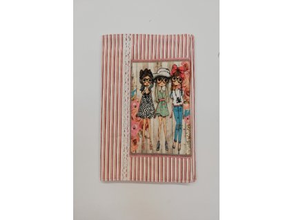 Obal na knihu nebo diář 15,5 x 21,5 cm holčičky