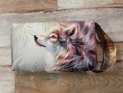 Kosmetická taštička digitální tisk (bavlna) 22 x 12 x 8 cm Vlk a