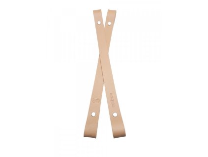 Popruh na košík nebo kabelku kožený š.2cm 30 cm latte