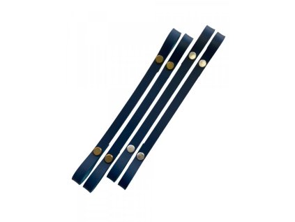 Popruh na košík nebo kabelku kožený š.1cm 50cm modrý