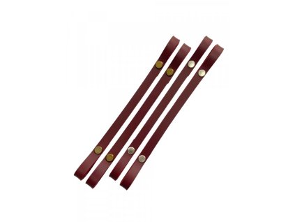 Popruh na košík nebo kabelku kožený š.1cm 50 cm bordo