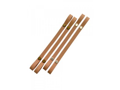 Popruh na košík nebo kabelku kožený š.1cm 30 cm latte