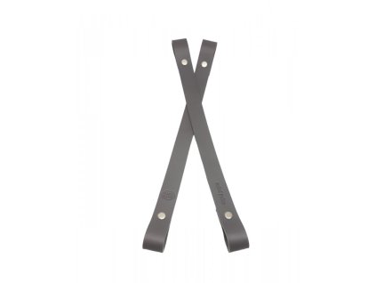 Popruh na košík nebo kabelku kožený š.2cm 70 cm šedý