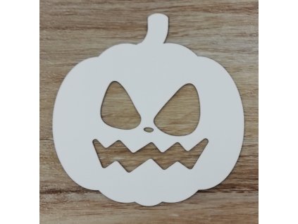 Bílý výřez na okno dýně č.2 10x10cm