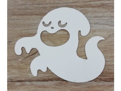 Bílý výřez na okno duch malý č.1