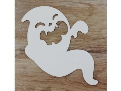 Bílý výřez na okno duch malý č.4