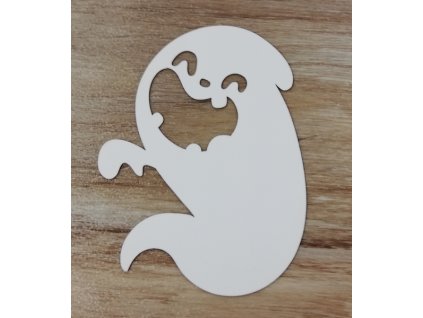 Bílý výřez na okno duch malý č.6