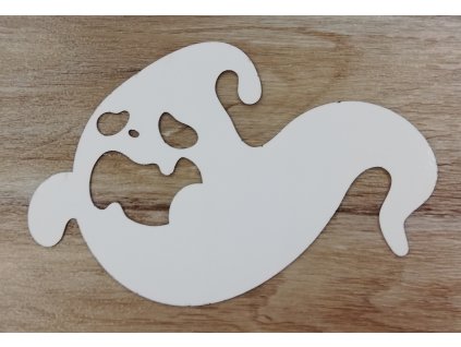 Bílý výřez na okno duch malý č.7