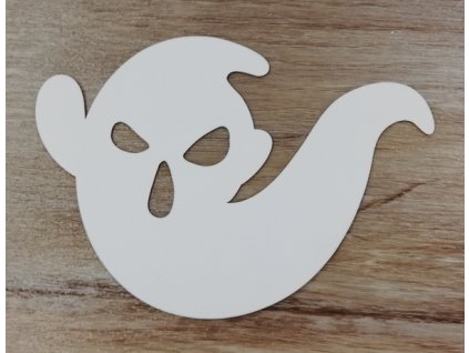 Bílý výřez na okno duch malý č.8