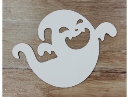 Bílý výřez na okno duch malý č.9