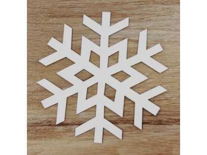 Bílý výřez na okno vločka č. 2 8cm