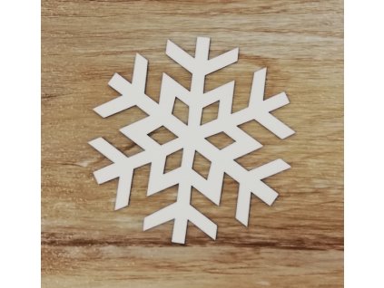 Bílý výřez na okno vločka č. 8 10cm