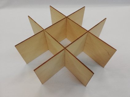 Přepážky pro čtvercový košík 30x30 cm výška 10 cm