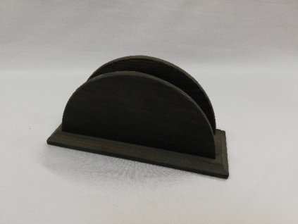 Stojánek na ubrousky černý mořený