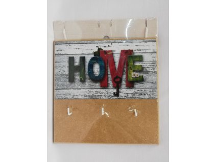 Věšáček závěsný na klíče HOME na světlém podkladu