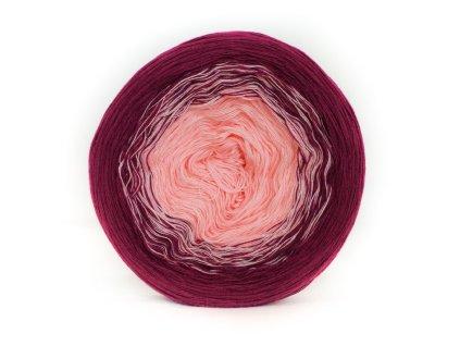 Duhové klubíčko 3 nitky česká výroba Butterfly Duo Růžová, bordo