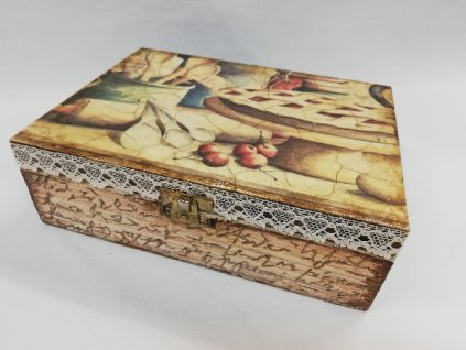 Dřevěná krabička 6 přihrádek Kuchyně