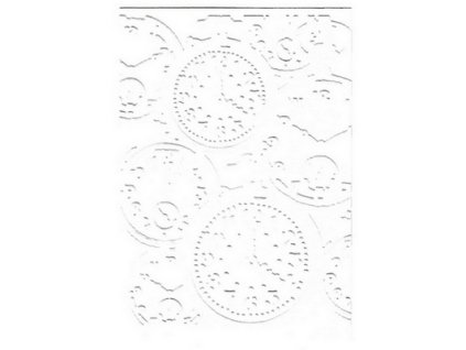 Embosovaná karta ciferníky bílá